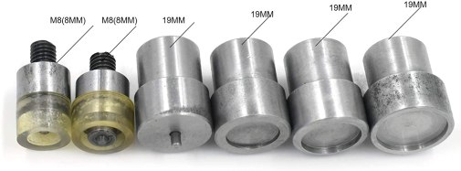 Troqueles para ajustar broches de presión, ø 12.5–15 mm
